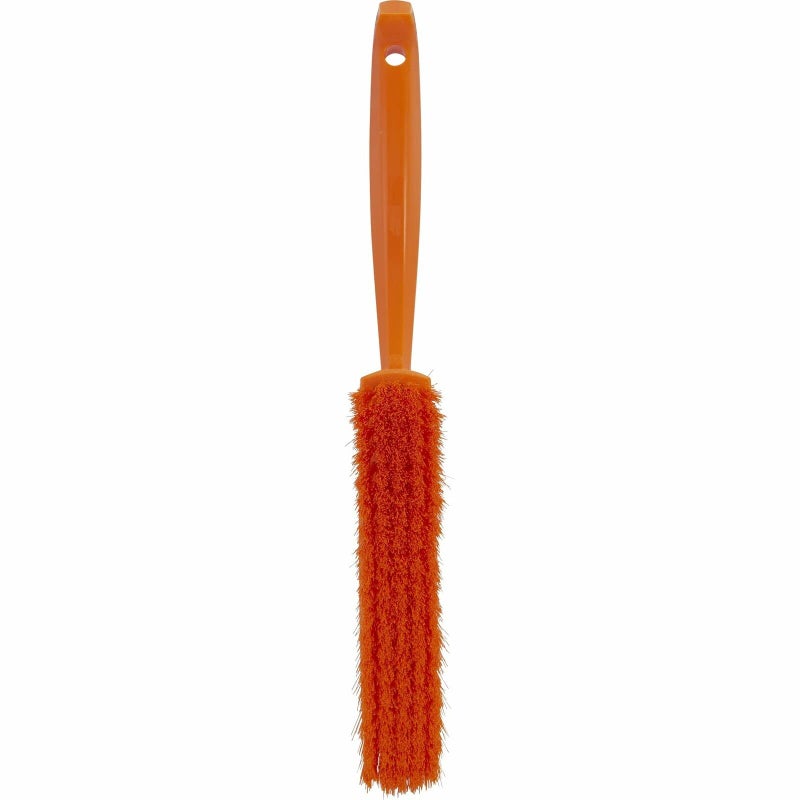 Vikan 45877 Bench Cleaning Brush, Polypropylene/Polyester Soft Bristle Dustpan Brush & Sweeper With Handle, 14-Inch, Orange - Image 5